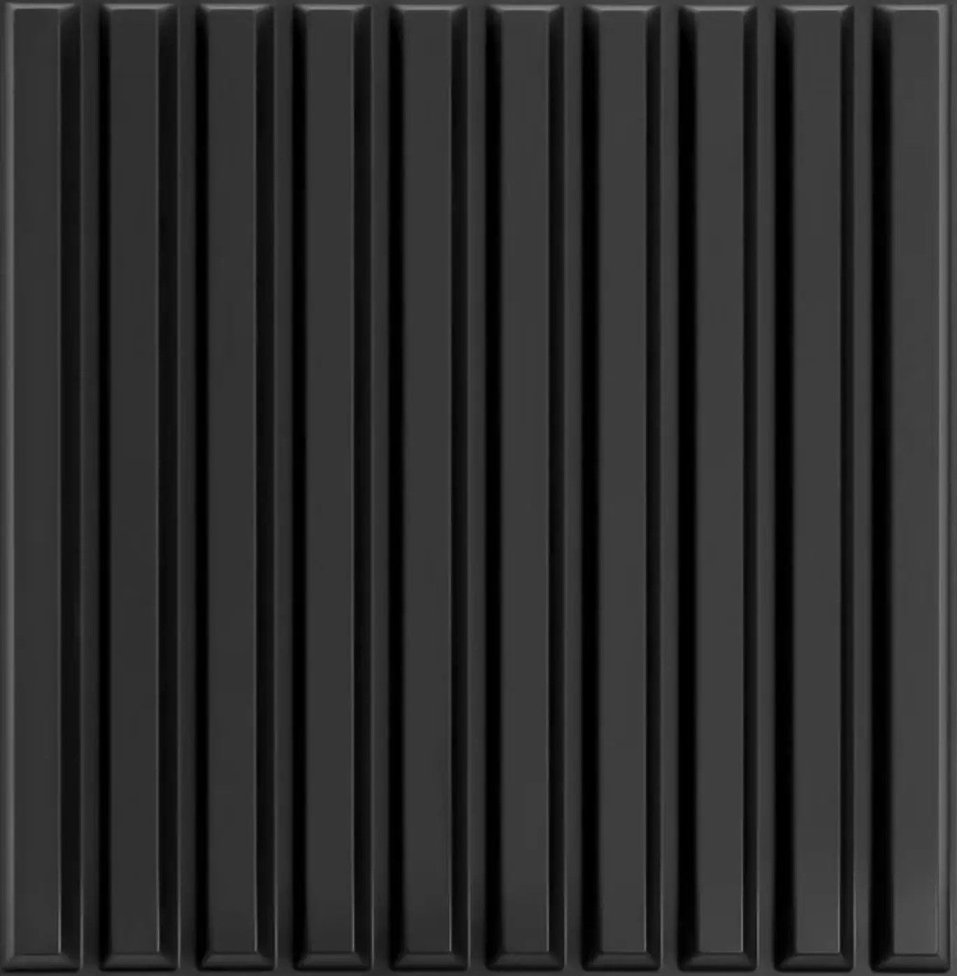 Matte Black slat wall finish