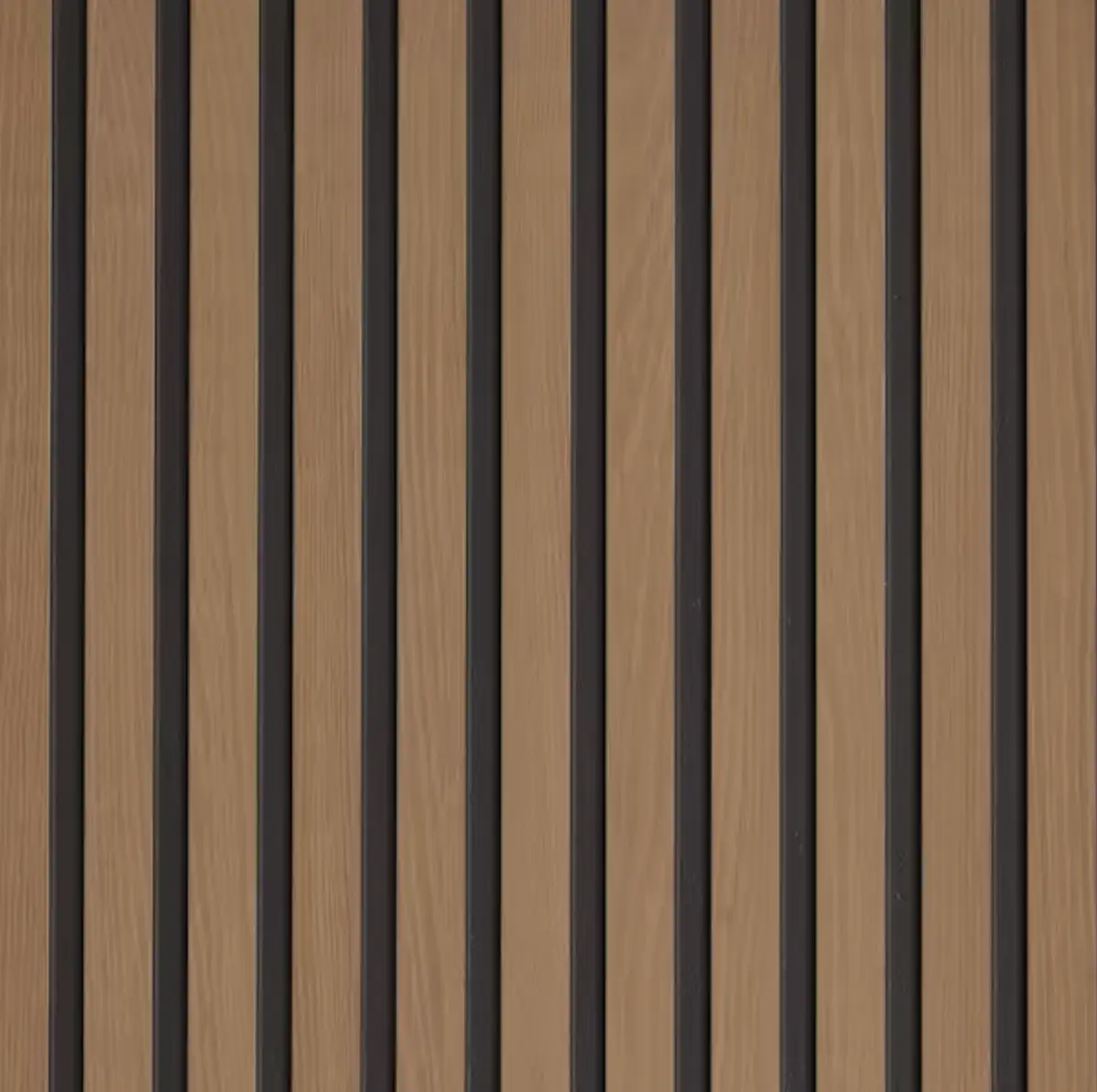 Natural Oak slat wall finish