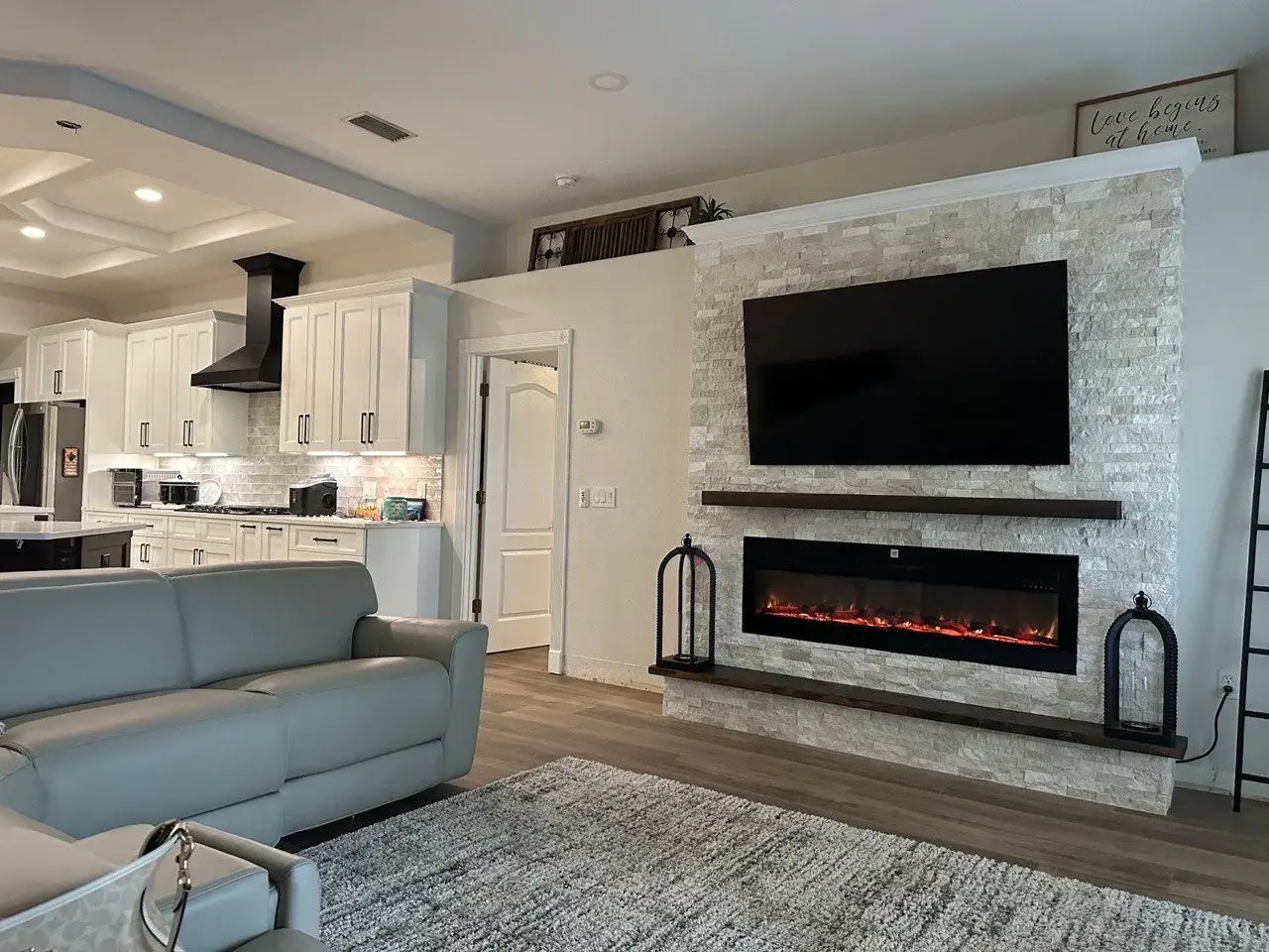 Stone Ledger Wall media wall design
