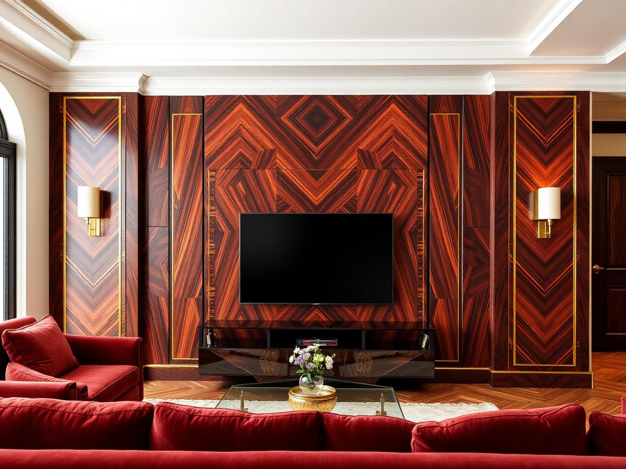 Art deco media wall example 3