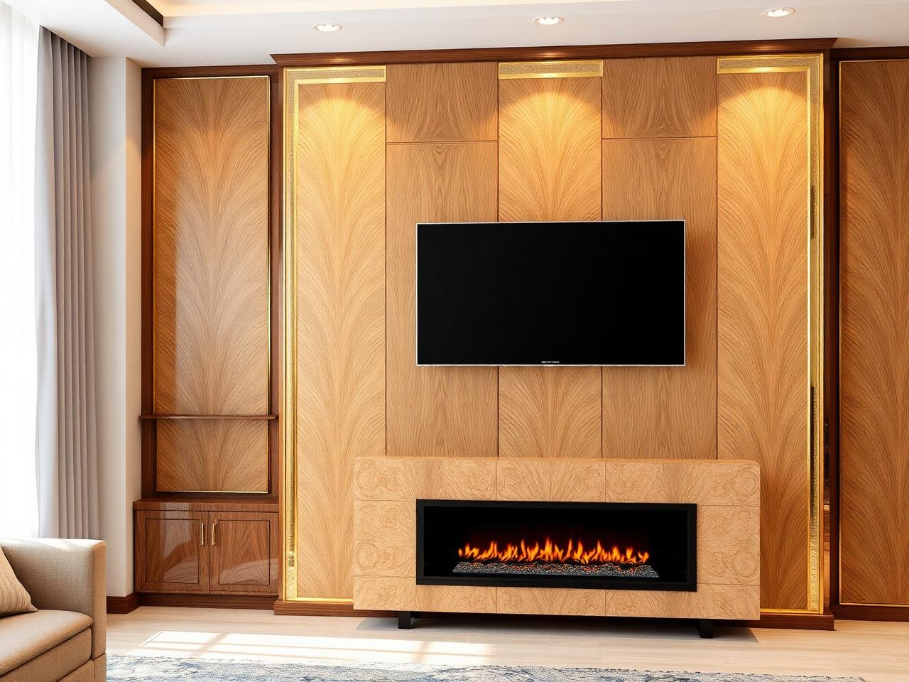 Art deco media wall example 5
