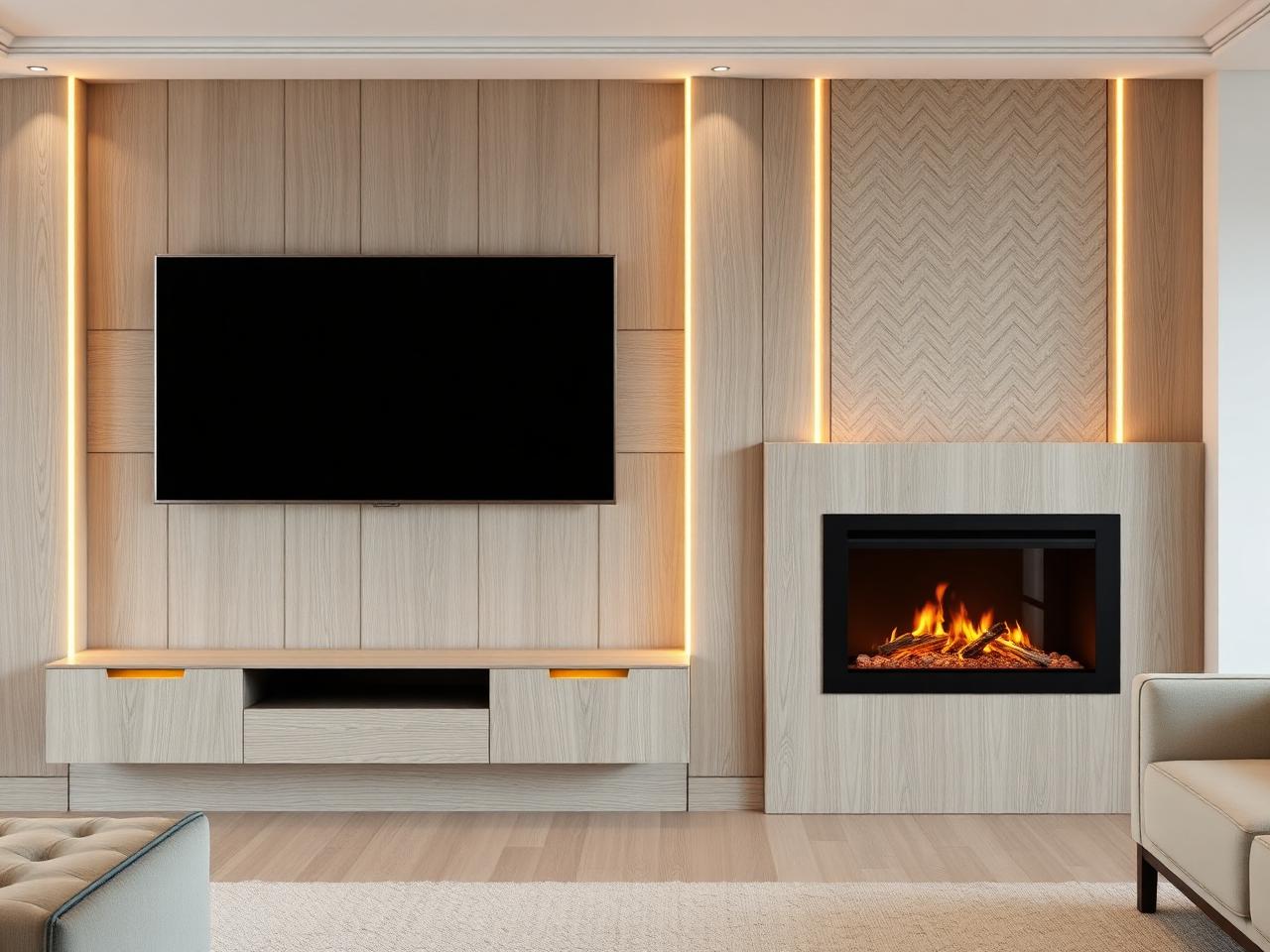 Art deco media wall example 6