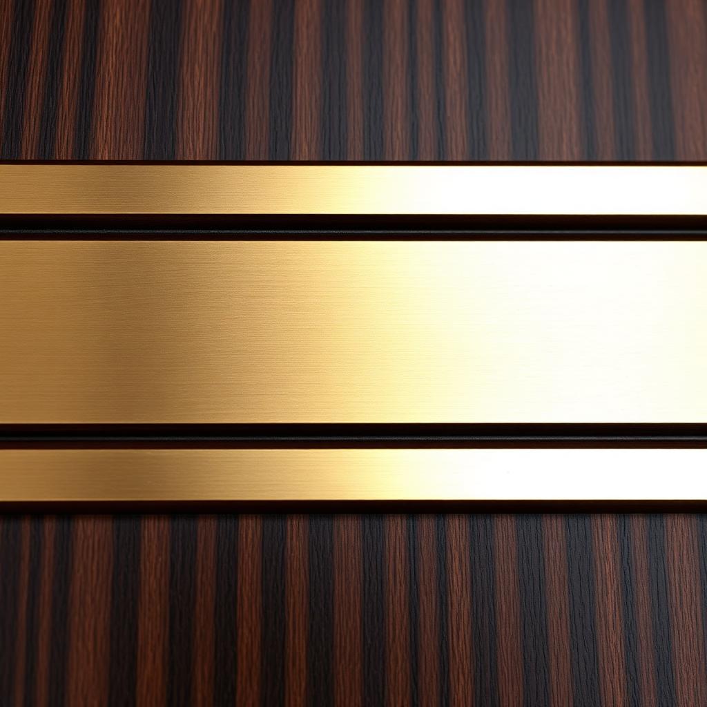Brushed Brass Inlay Detailing:
