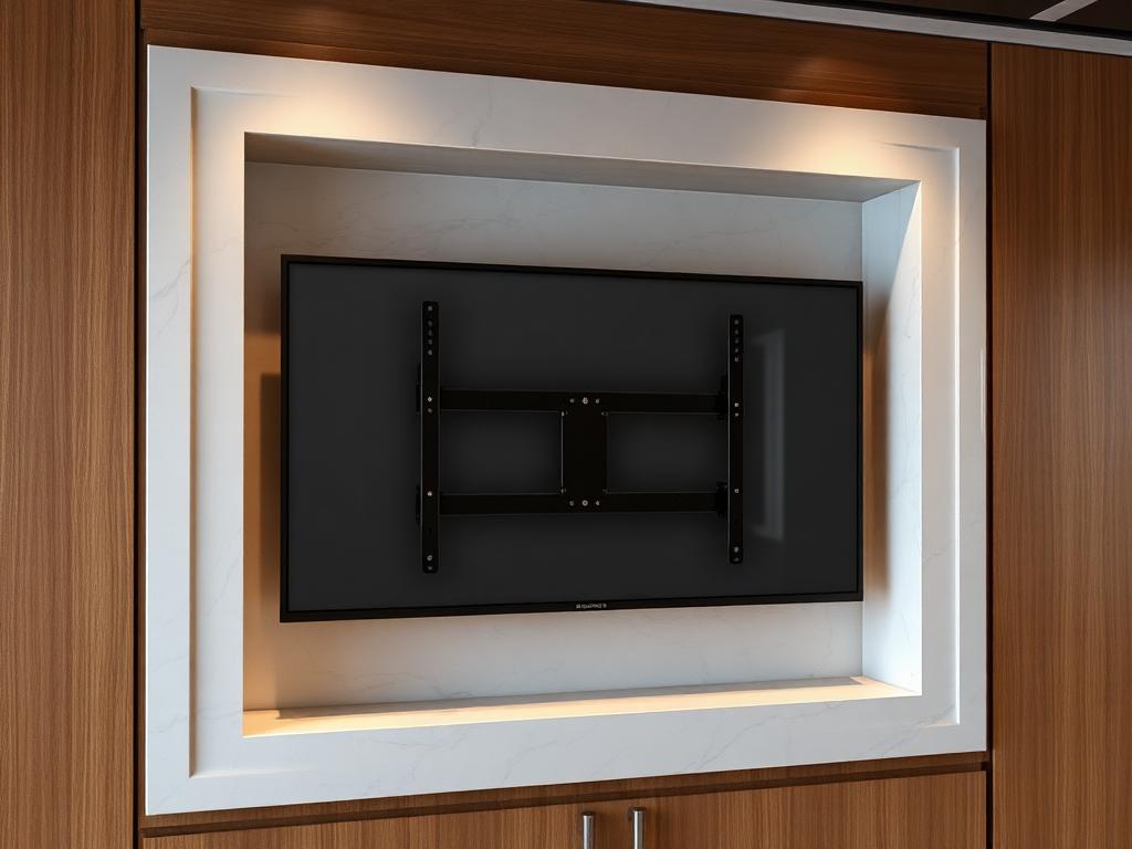 Heavy-Duty TV Cavity on a custom media wall