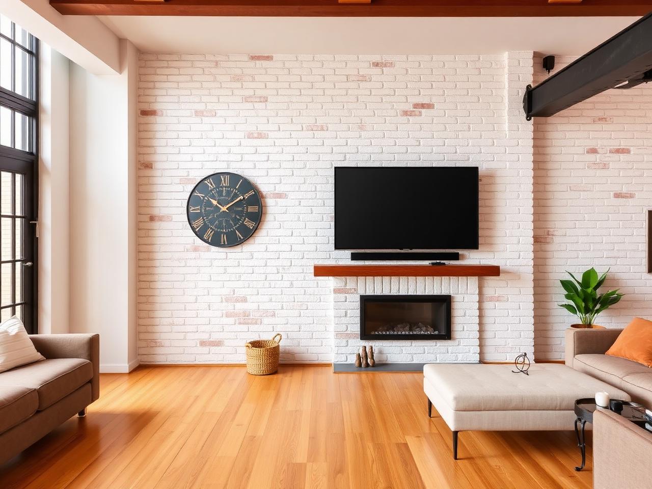 Brick media wall example 2