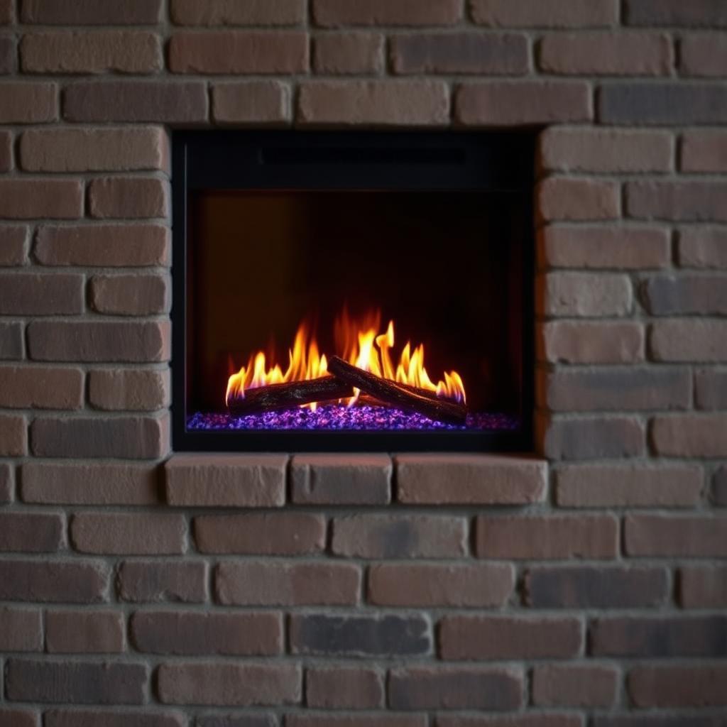 Integrated Electric Fireplace: