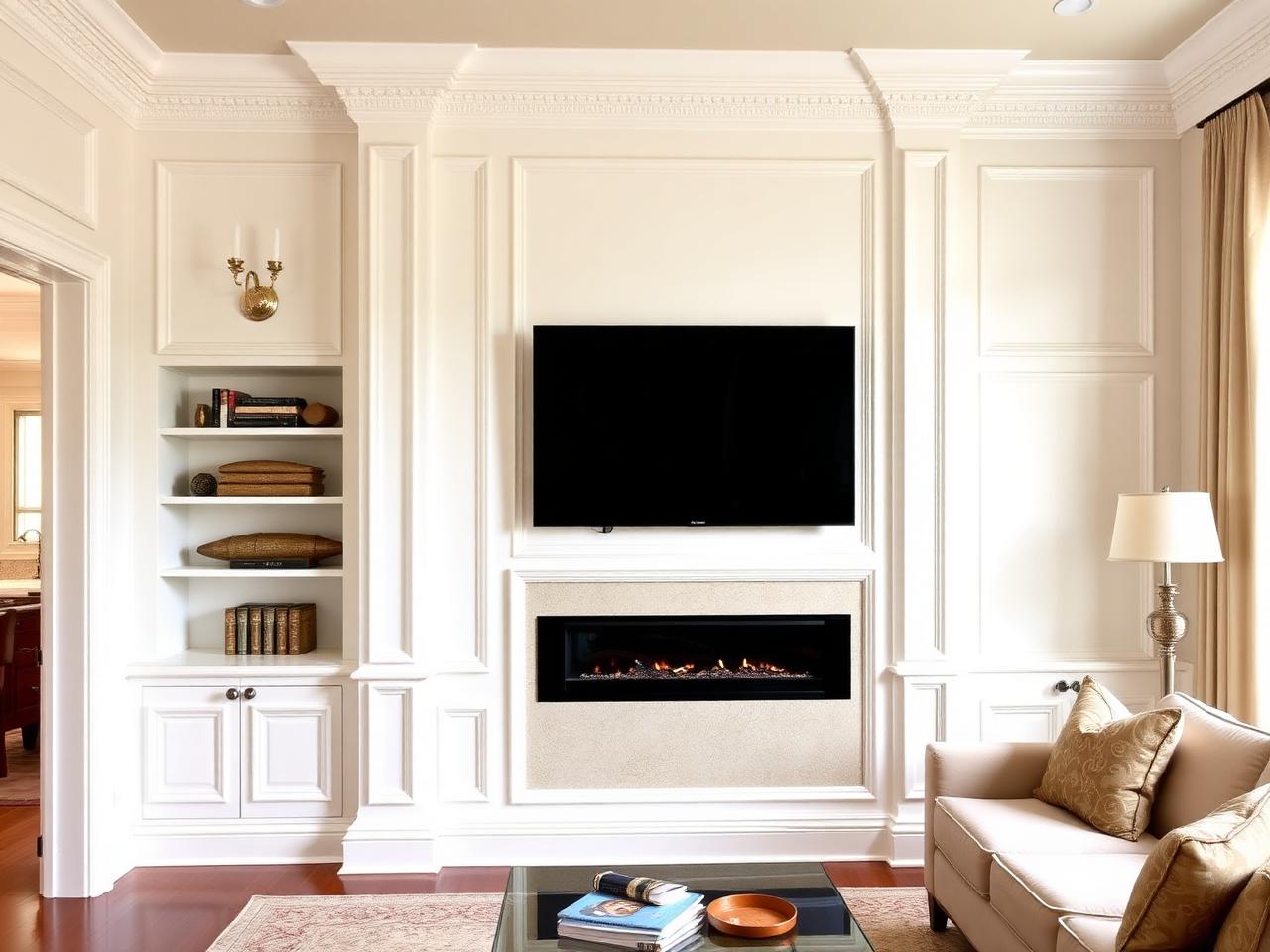Classic trim media wall example 1