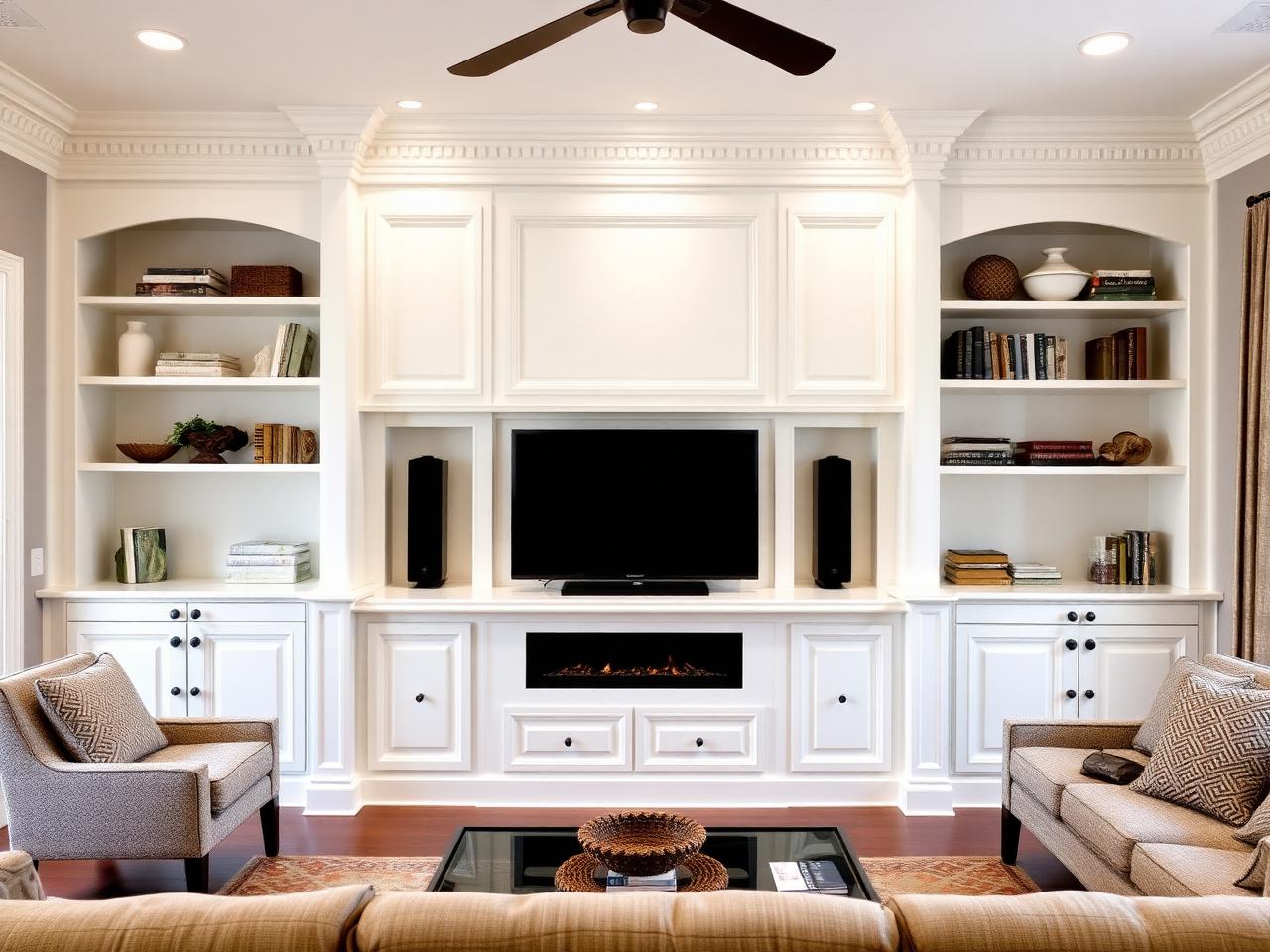 Classic trim media wall example 5