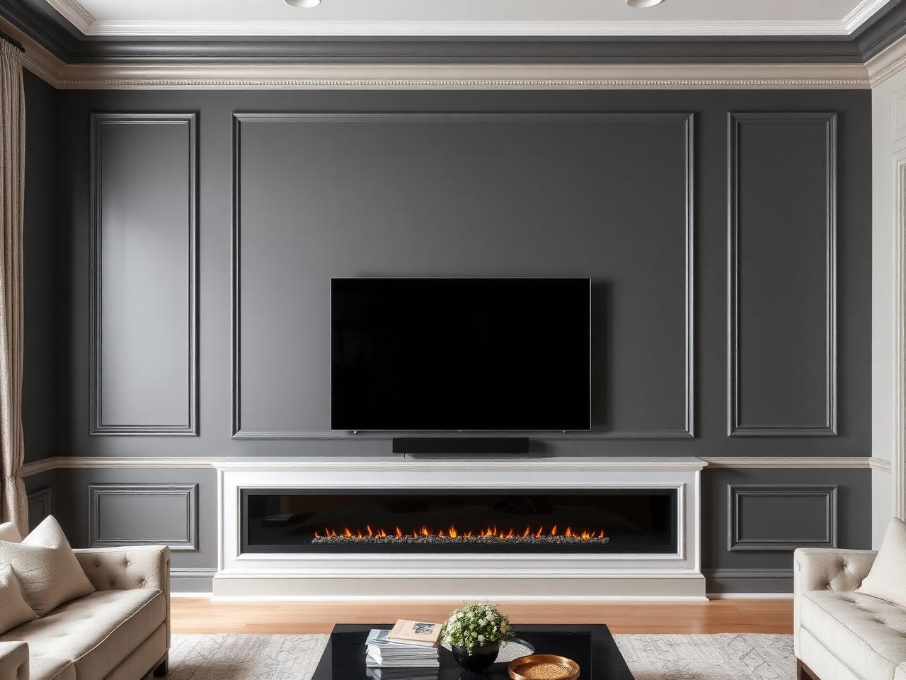 Classic trim media wall example 6
