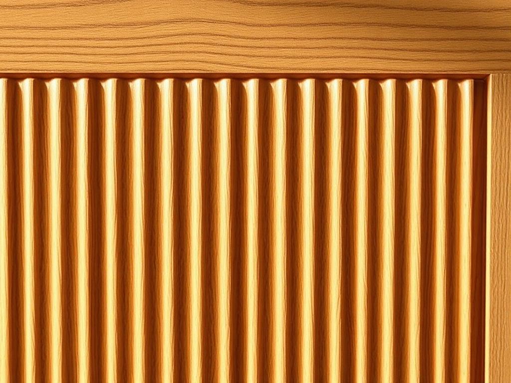 Fluted & Reeded Wood finish sample for media walls