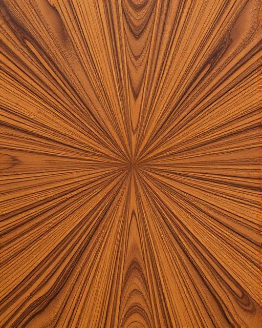 Sunburst Walnut art deco wall finish
