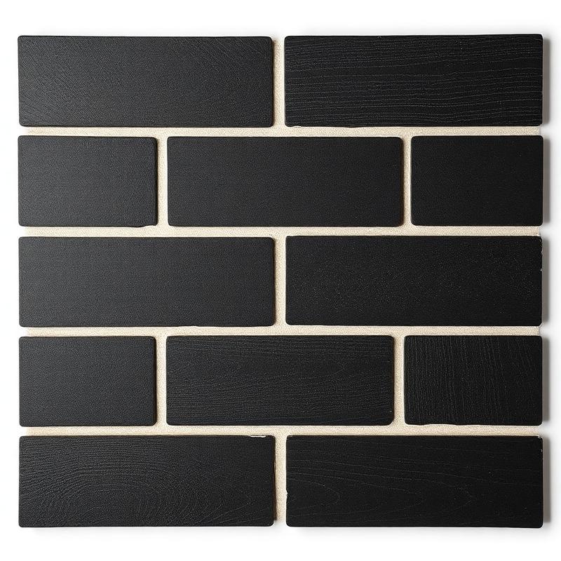 Midnight brick wall finish