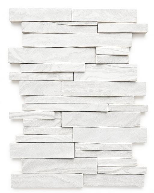Silver Quartzite stone ledger wall finish