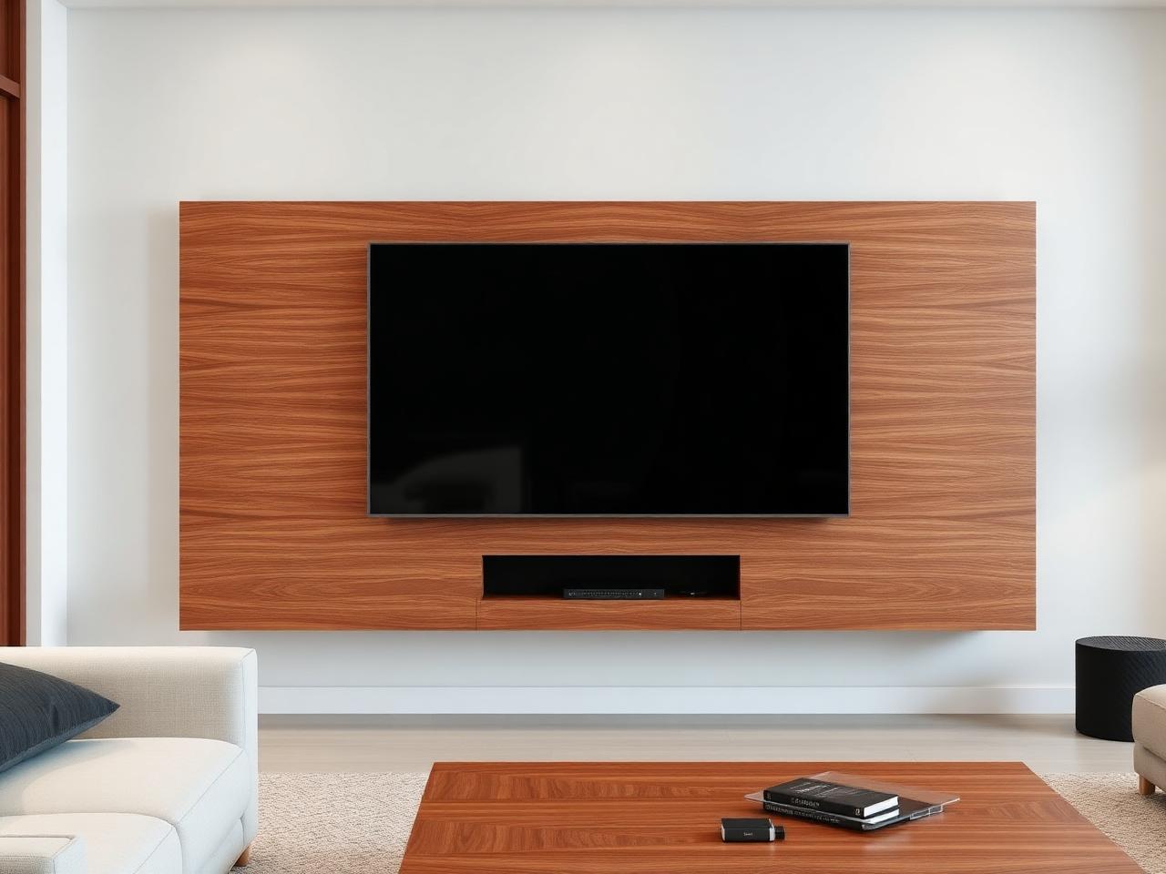 Floating TV panel example 1