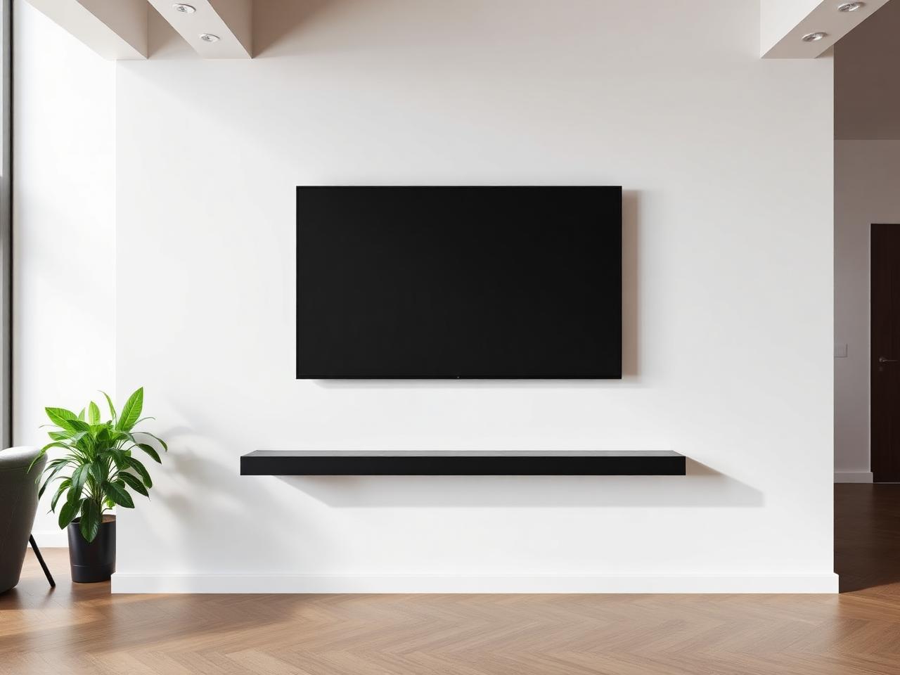 Floating TV panel example 2