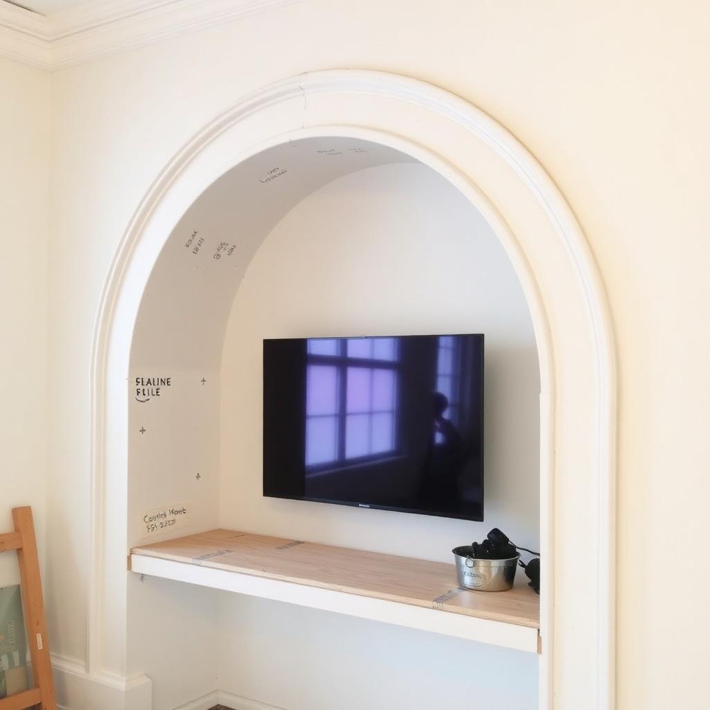 Custom Arched Hearth:
