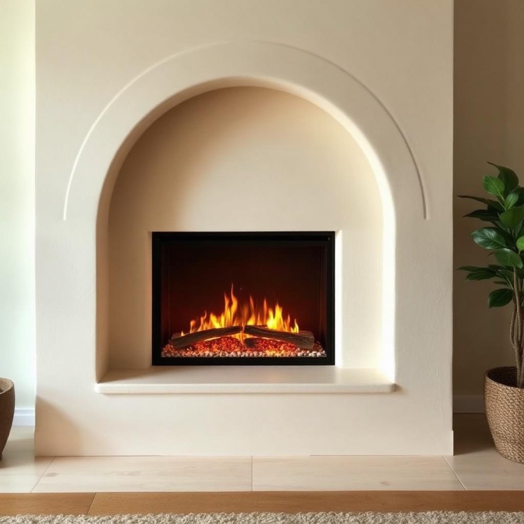 Recessed Linear Fireplace: