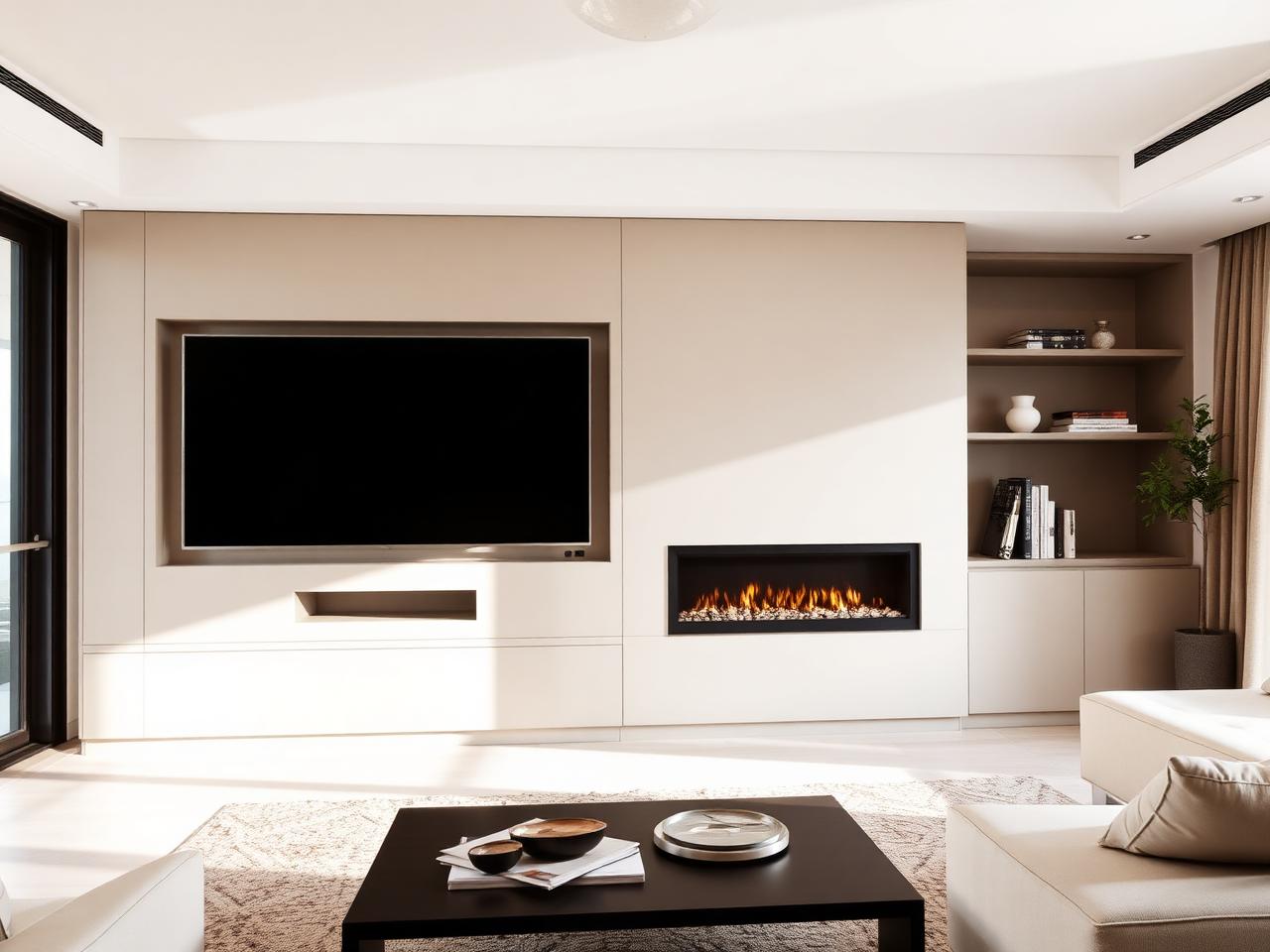 Modern media wall example 1