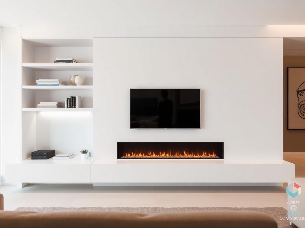 Modern media wall example 3