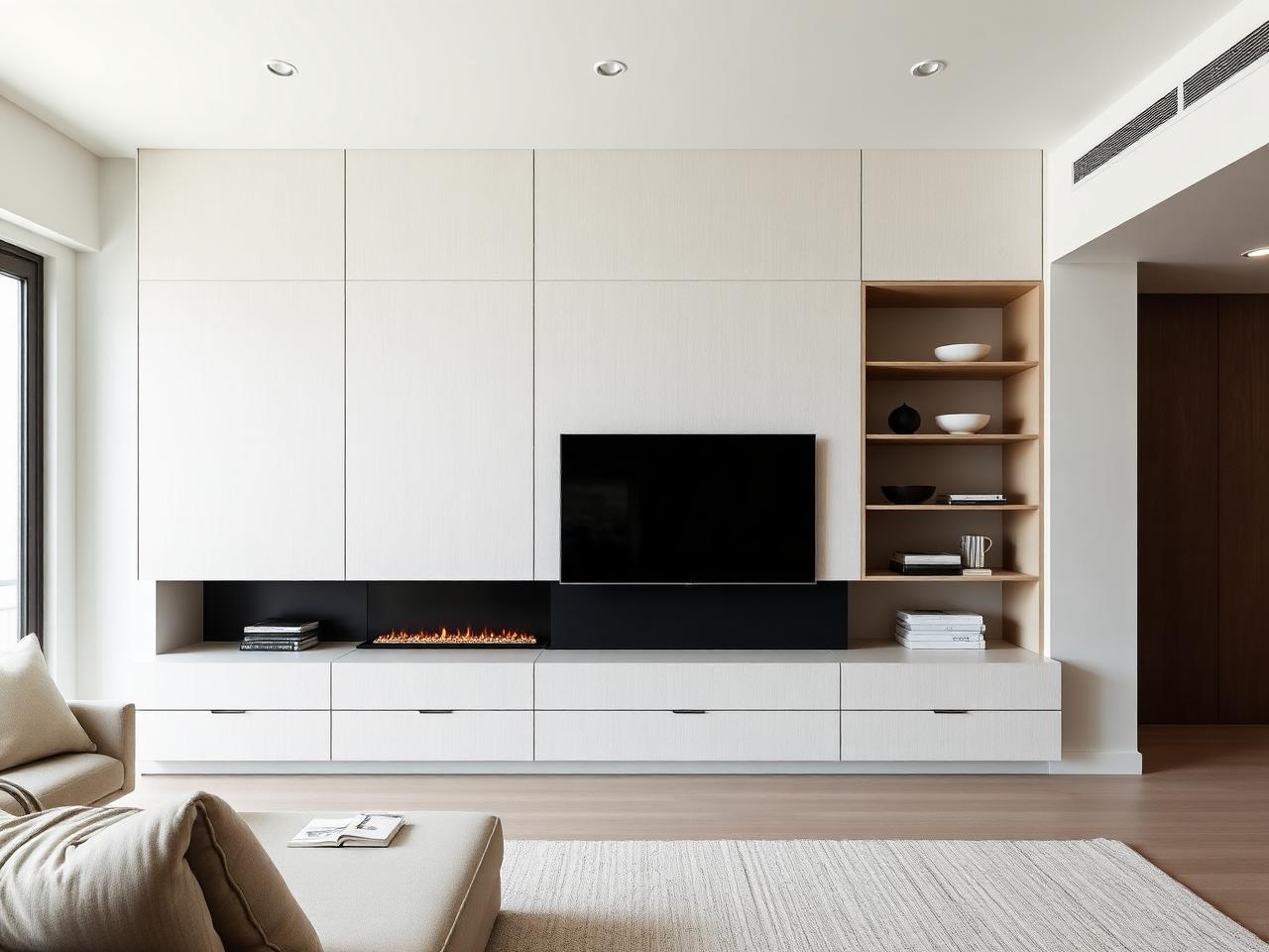 Modern media wall example 5