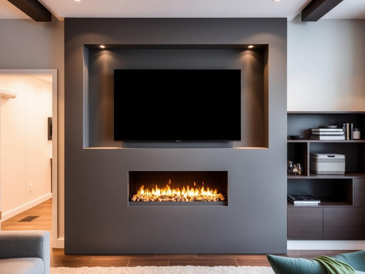 Modern media wall example 6