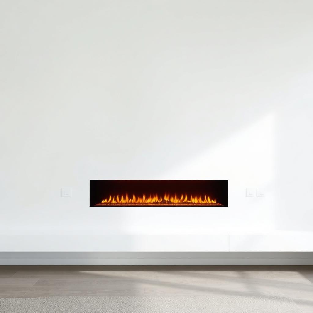 Slim Linear Fireplace: