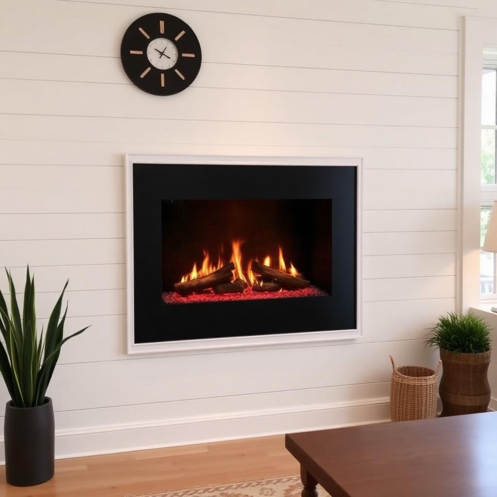 Integrated Electric Fireplace: