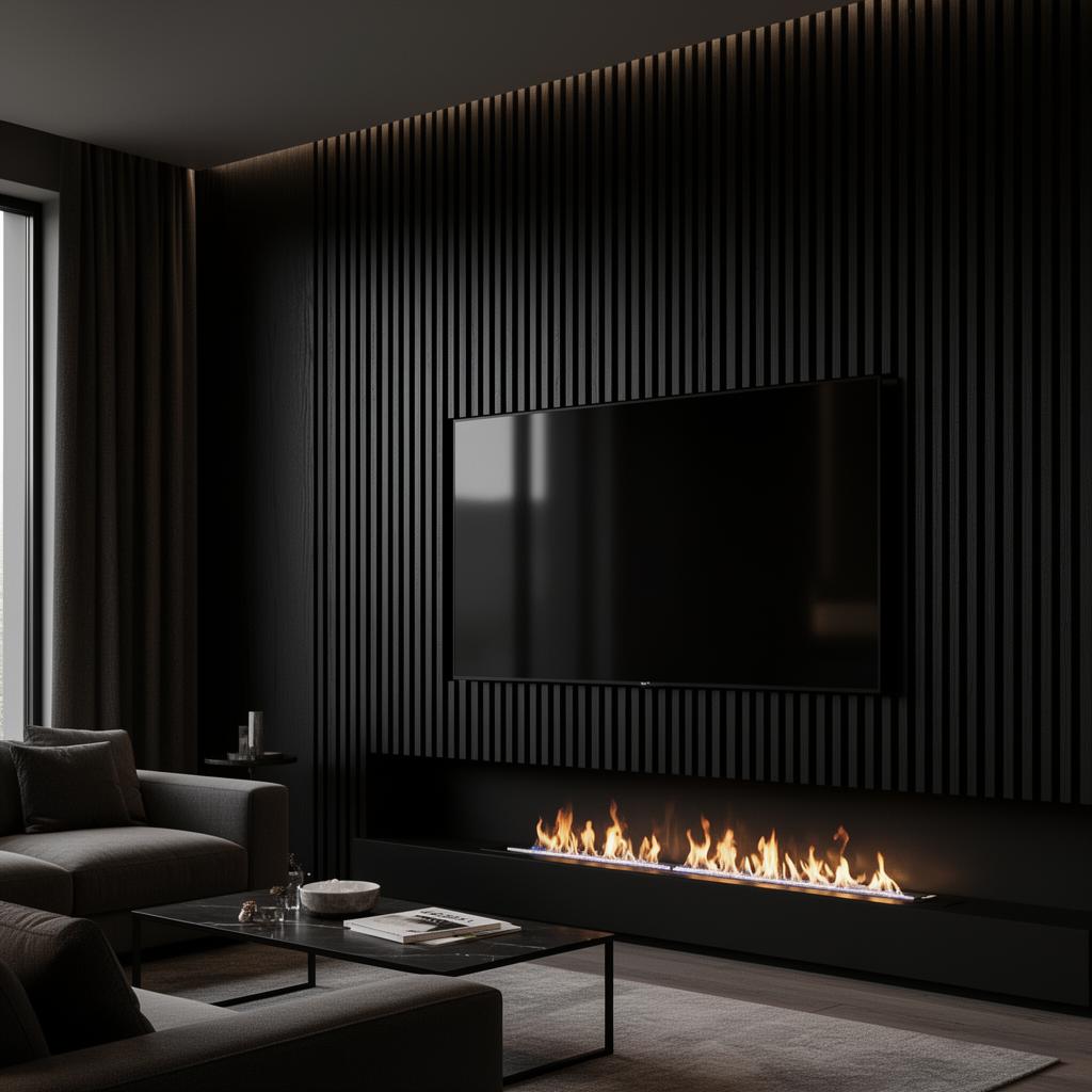 Slat media wall example 3
