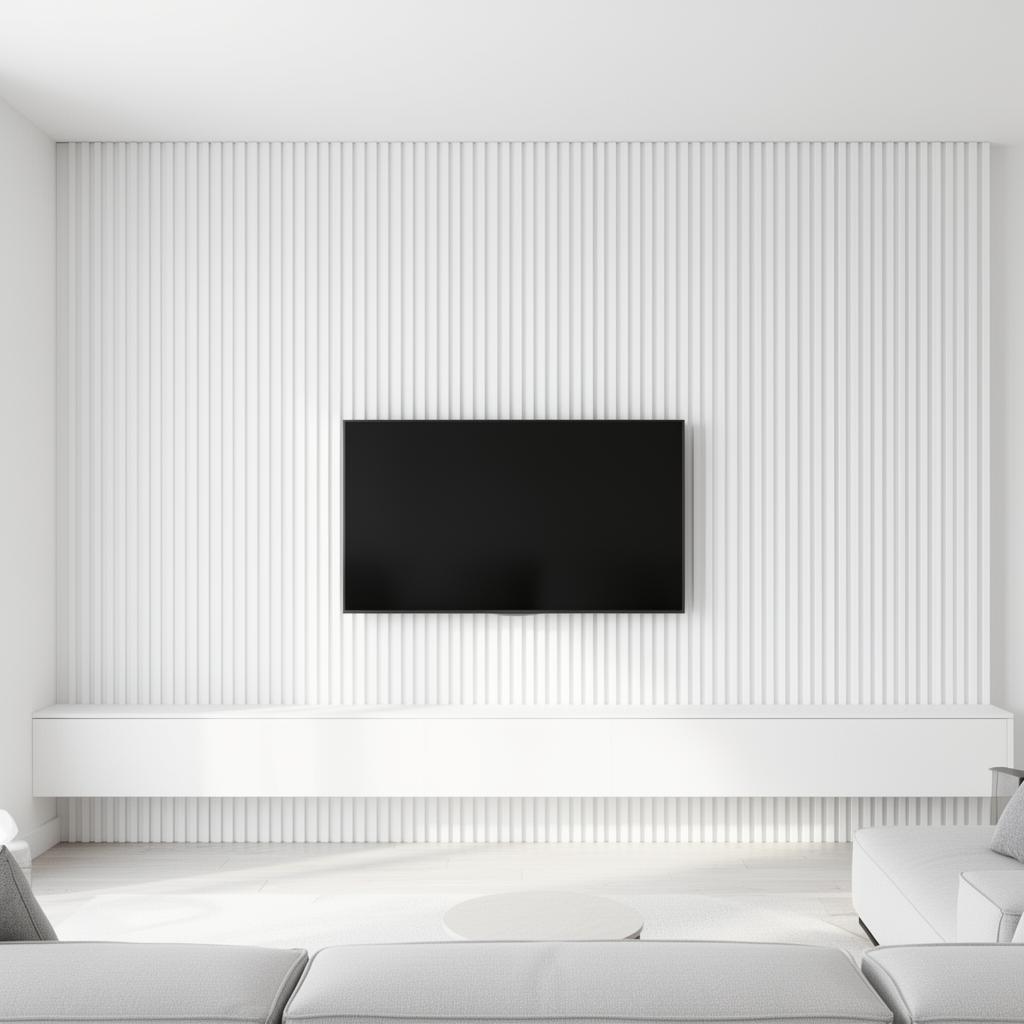 Slat media wall example 5