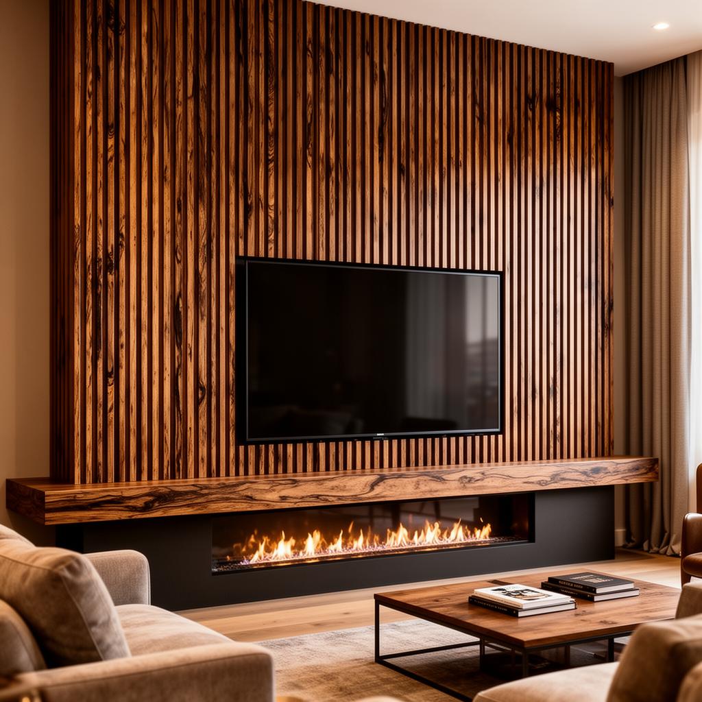 Slat media wall example 6