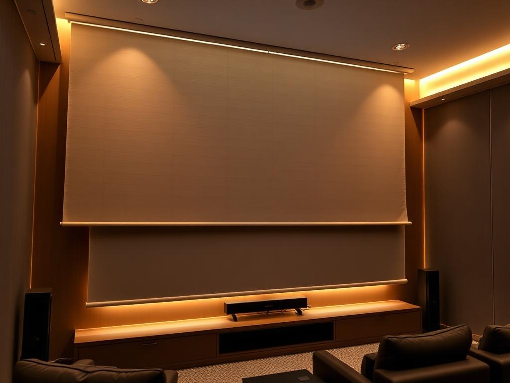 Motorized Shades + Cinema Mode
