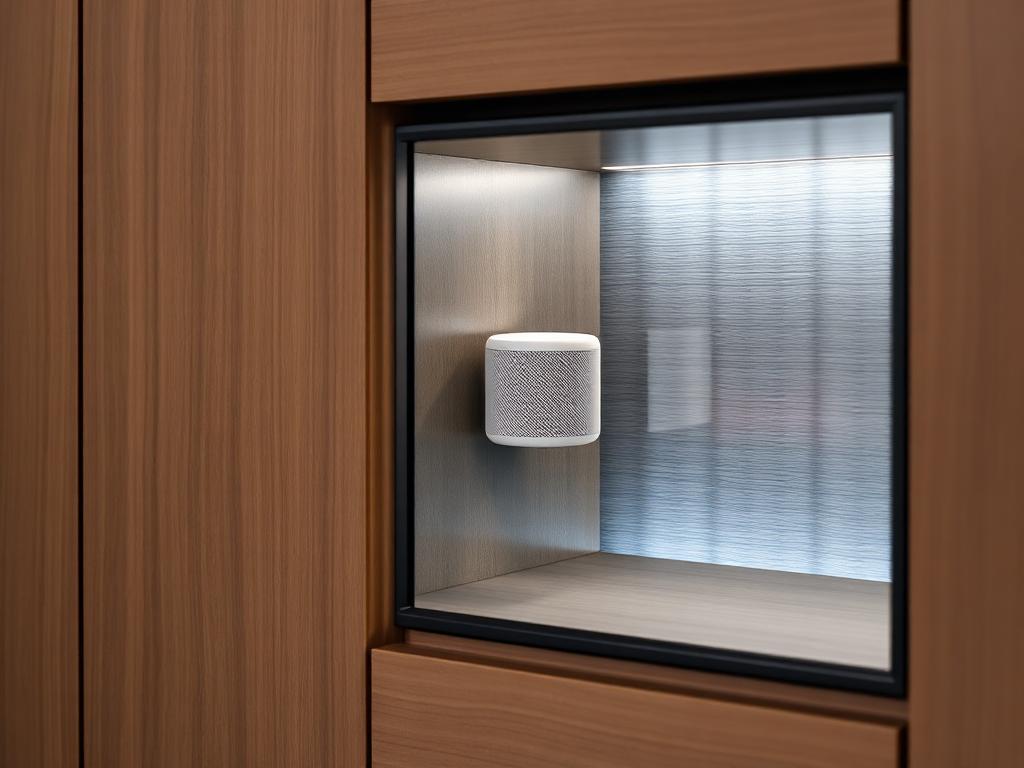 Apple HomeKit smart home platform integrated into a custom media wall
