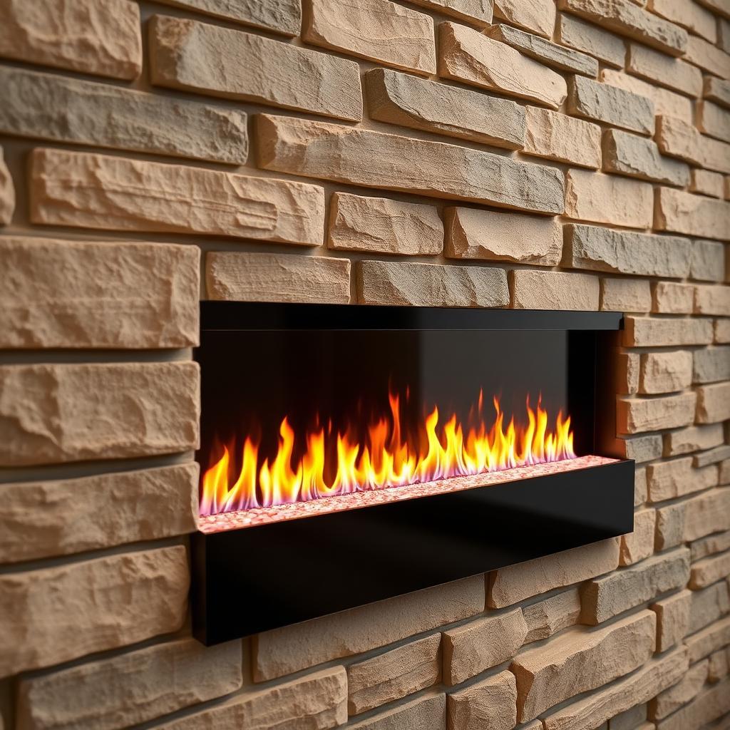 Integrated Electric Fireplace: