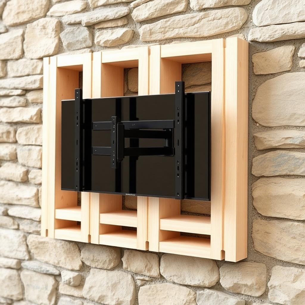 Reinforced TV Mounting: